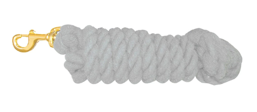 Heavy Duty Cotton Lead Rope with Brass Snap 3/4" x 10'