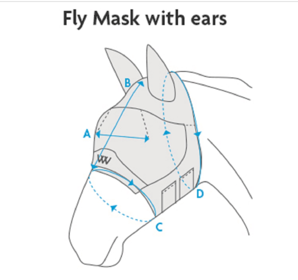 Woof Wear UV Fly Mask with 3D Ears