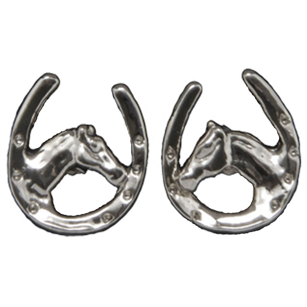 Exselle Horse Head in Horseshoe Earrings