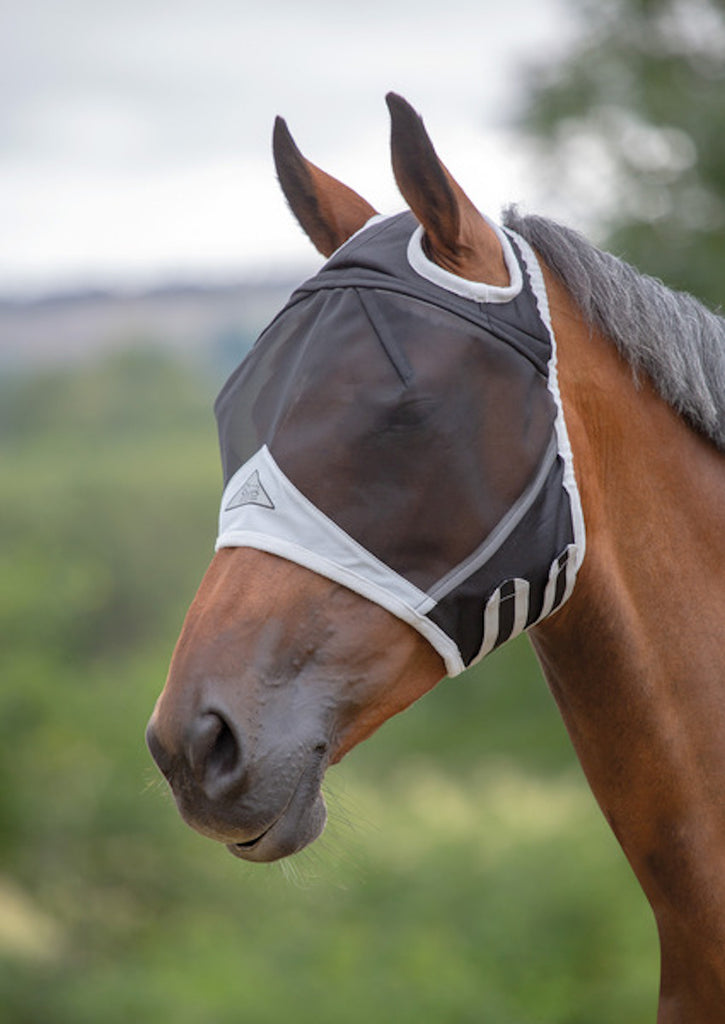 Shires Fine Mesh Fly Mask with Ear Holes